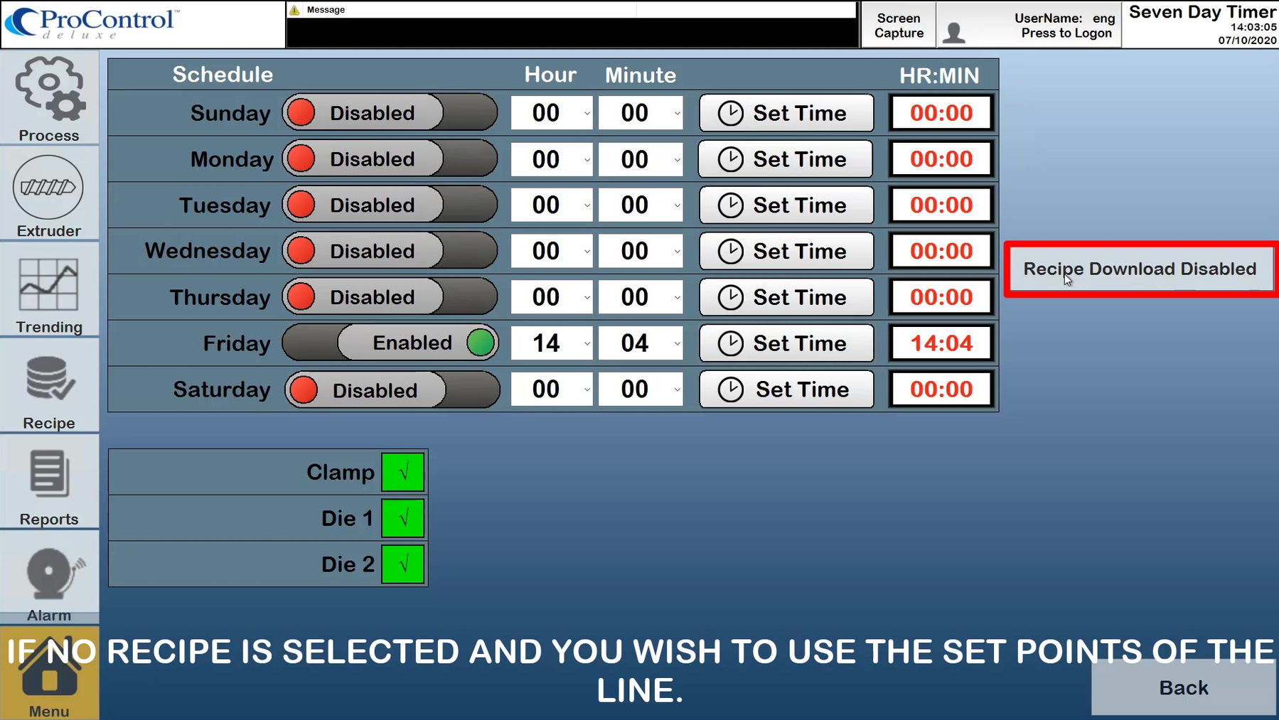 Seven Day Timer - ProSystem's ProControl Deluxe
